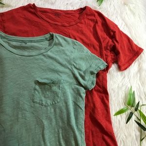 Madewell LOT of two whisper cotton tees Small